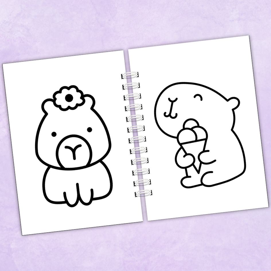 Libro para colorear Capybara - 40 dibujos