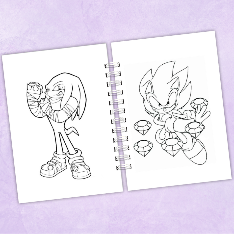 Libro para colorear Sonic - 80 Dibujos