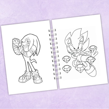 Libro para colorear Sonic - 80 Dibujos