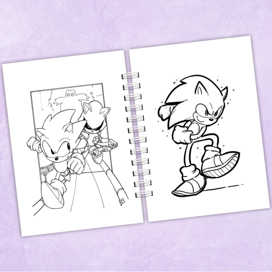 Libro para colorear Sonic - 80 Dibujos