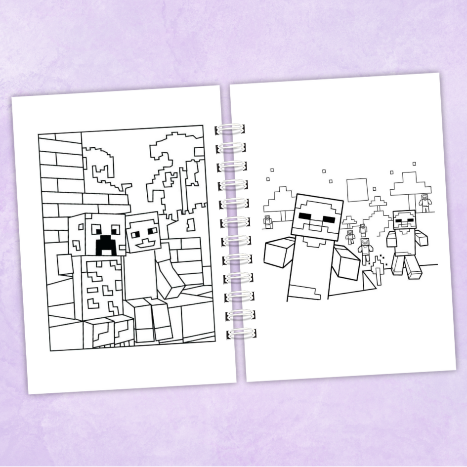 Libro para colorear Minecraft - 65 Dibujos