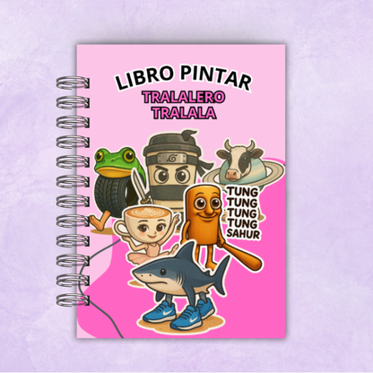 Libro para colorear Tralalero - 55 Dibujos