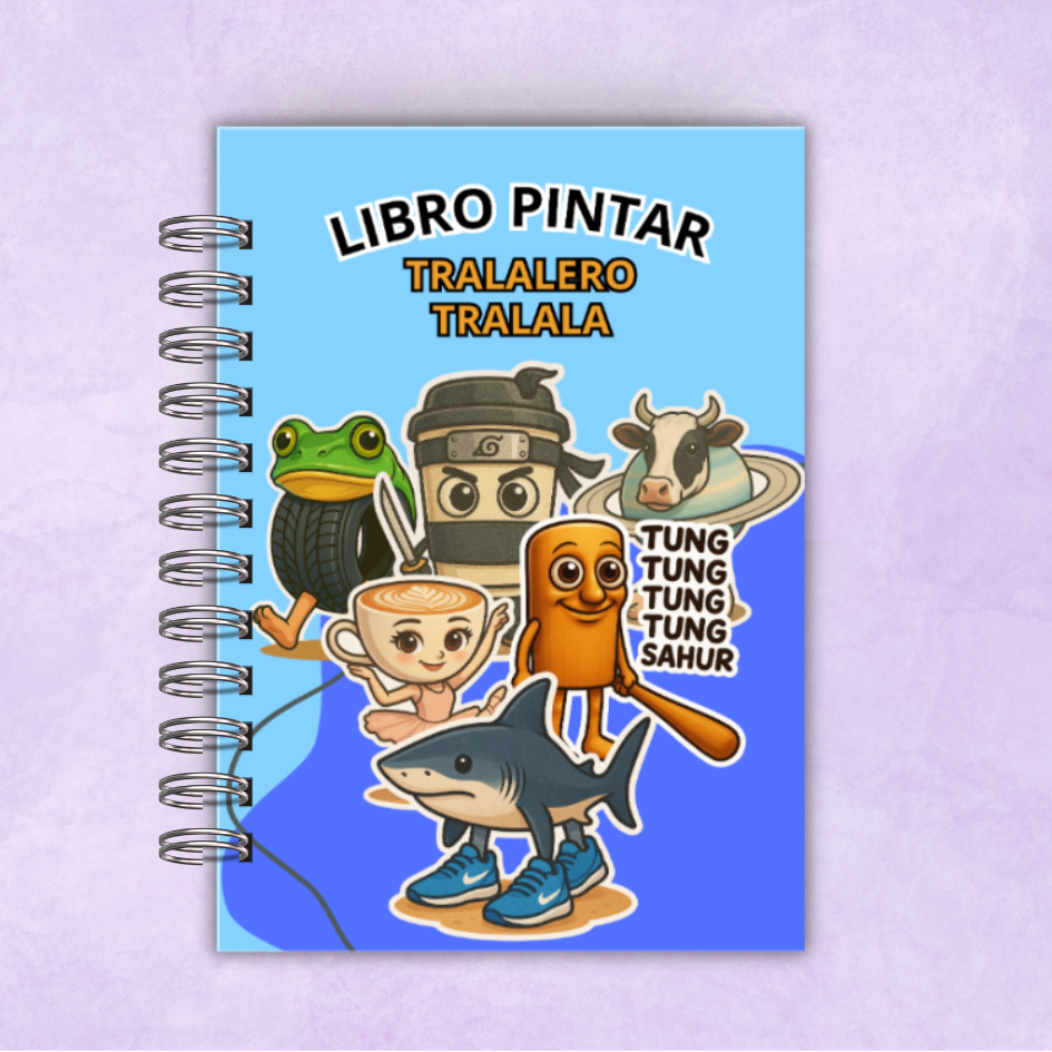 Libro para colorear Tralalero - 55 Dibujos