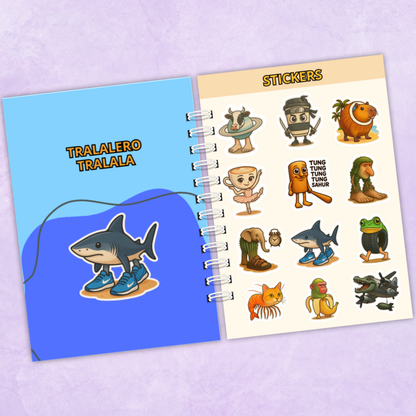 Libro para colorear Tralalero - 55 Dibujos