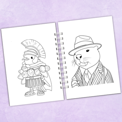 Libro para colorear Tralalero - 55 Dibujos