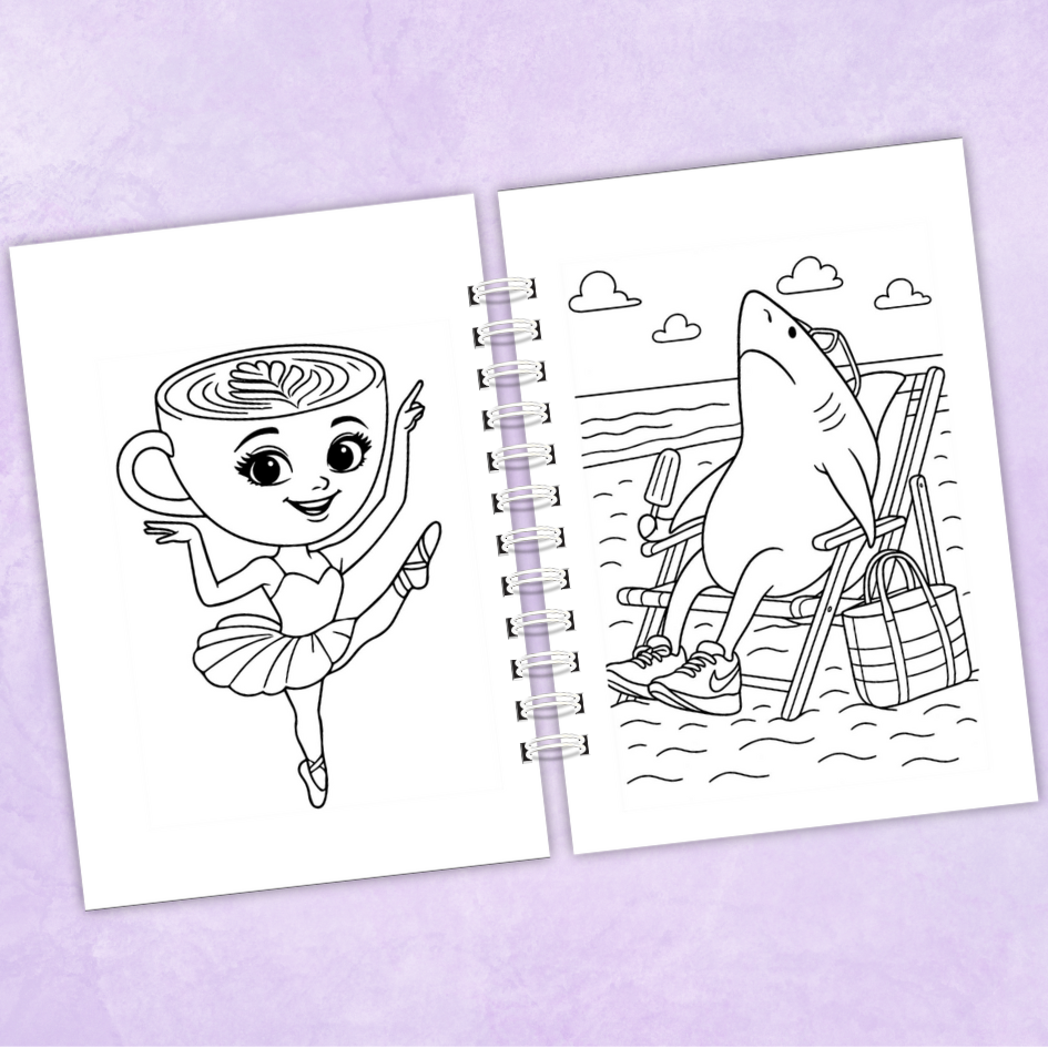 Libro para colorear Tralalero - 55 Dibujos