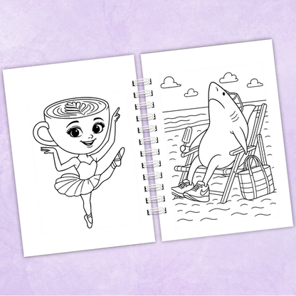 Libro para colorear Tralalero - 55 Dibujos