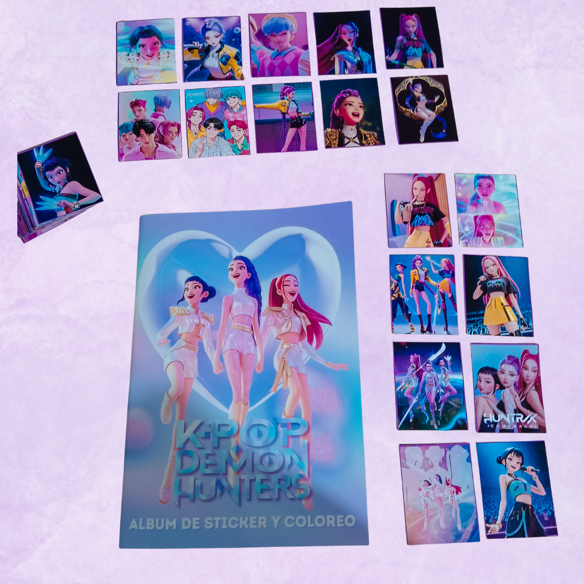 Album de laminas y coloreo - Las guerreros kpop