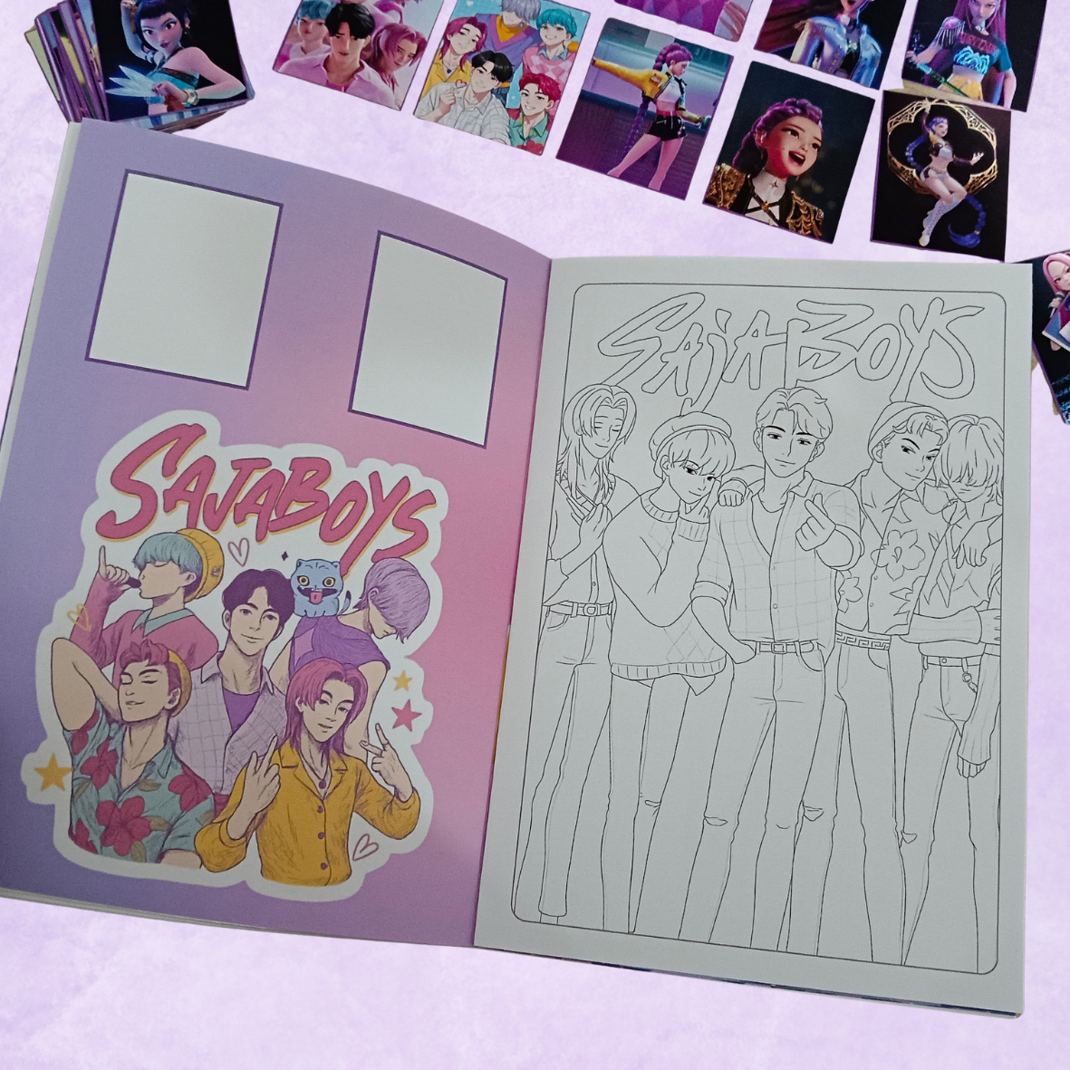 Album de laminas y coloreo - Las guerreros kpop