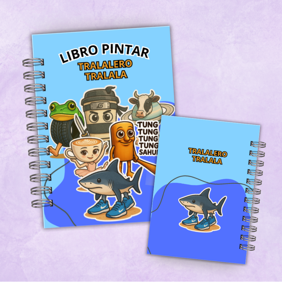 Libro para colorear Tralalero - 55 Dibujos