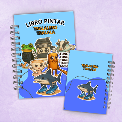 Libro para colorear Tralalero - 55 Dibujos