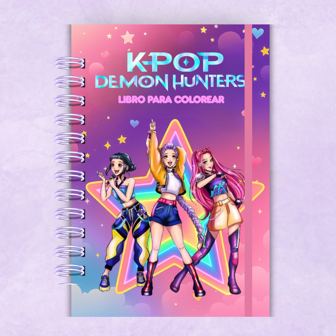 Libro para colorear Las Guerreras Kpop