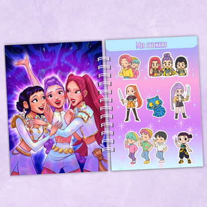 Libro para colorear Las Guerreras Kpop